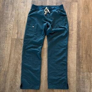 Caribbean Blue Figs Kade Cargo Scrub Pants